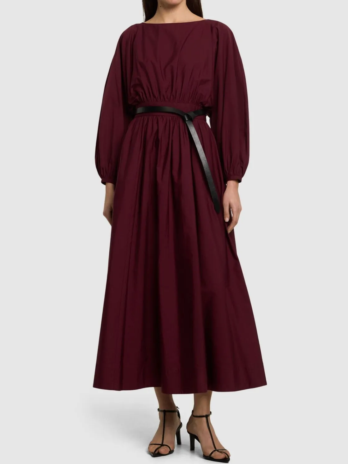 Vestito midi Ahmose in popeline di cotone