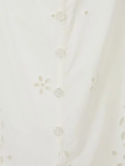 Vestito midi in cotone con ricami