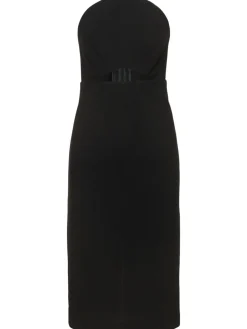 Vestito midi in crepe di lana