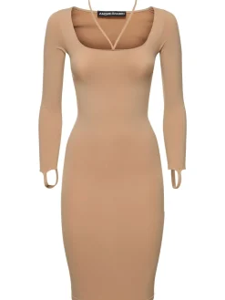 Vestito midi in jersey