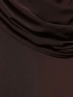 Vestito midi in jersey con rose