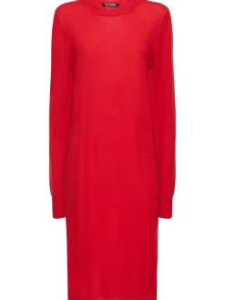 Vestito midi in maglia di lana
