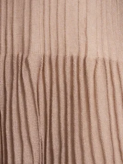Vestito midi in maglia di misto viscosa a costine