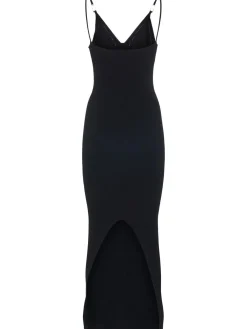 Vestito midi in maglia di viscosa stretch