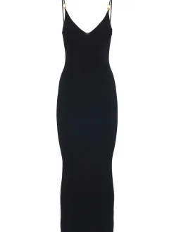 Vestito midi in maglia di viscosa stretch