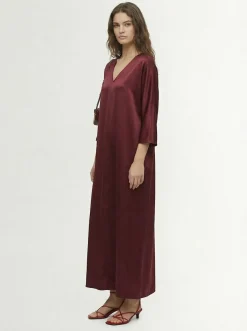 Vestito midi in raso Lucina