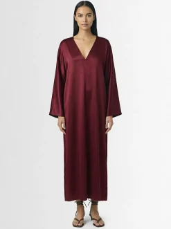 Vestito midi in raso Lucina