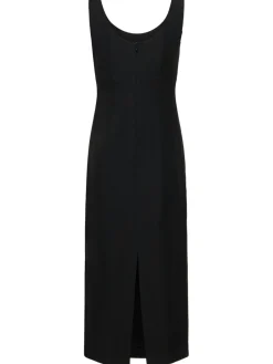 Vestito midi in seta e lana