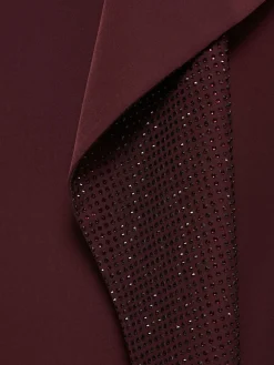 Vestito midi senza spallini con ruches