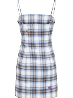 Vestito mini Dua in misto lino a quadri