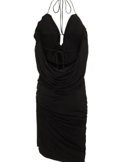 Vestito mini in jersey di viscosa con rose