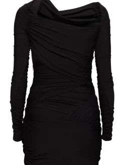 Vestito mini in jersey stretch drappeggiato
