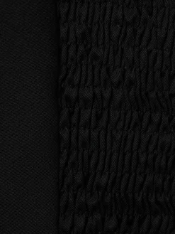 Vestito mini in raso di lana drappeggiato