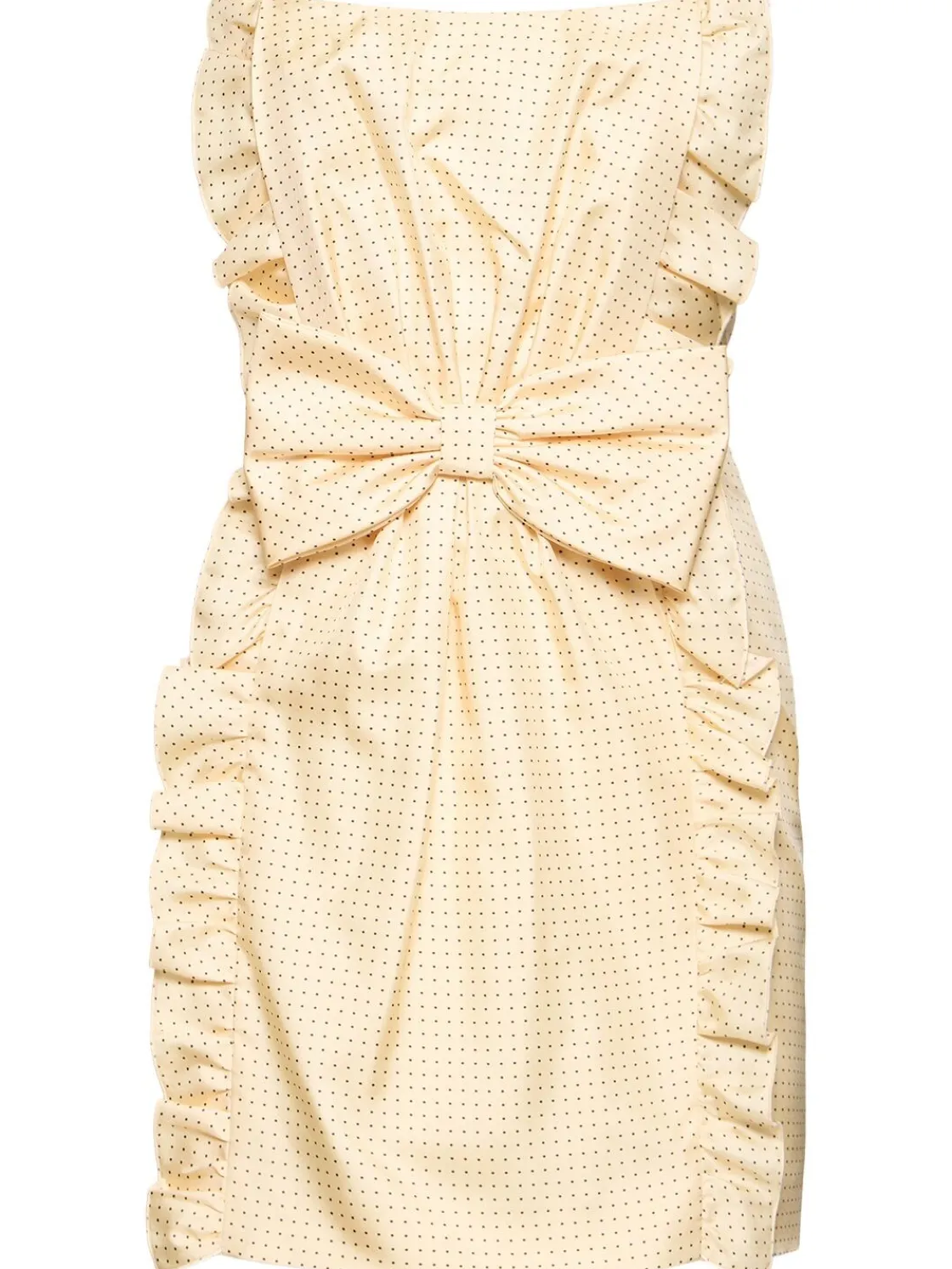 Vestito mini in seta a pois