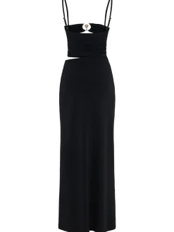 Vestito Orbit con spacco e arricciature