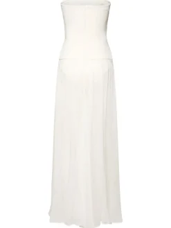 Vestito senza spalline Aire in raso e organza