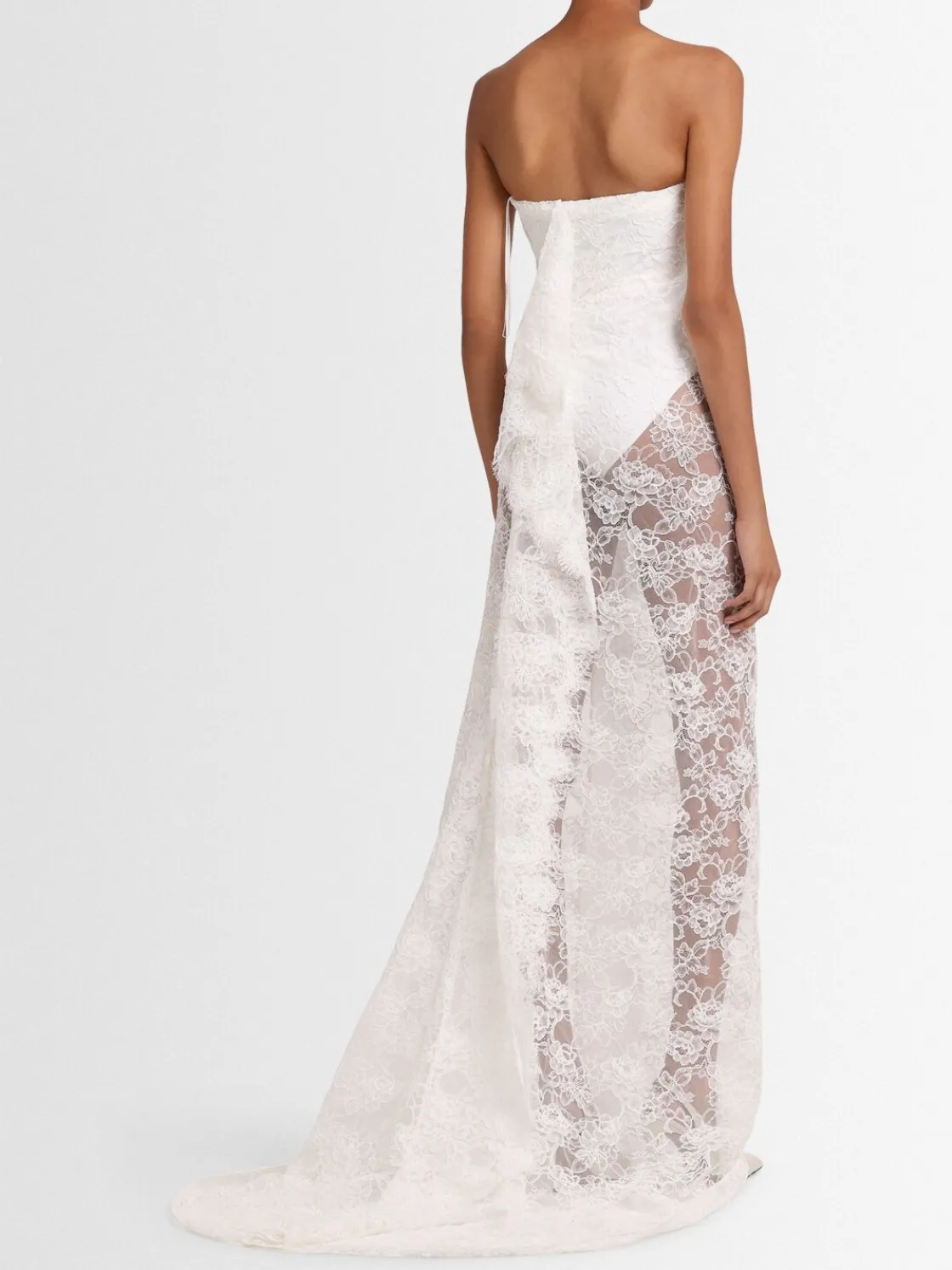 Vestito senza spalline Floating in pizzo