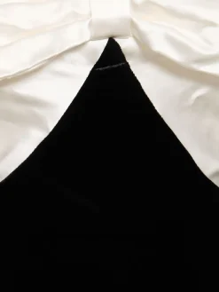 Vestito senza spalline in velluto