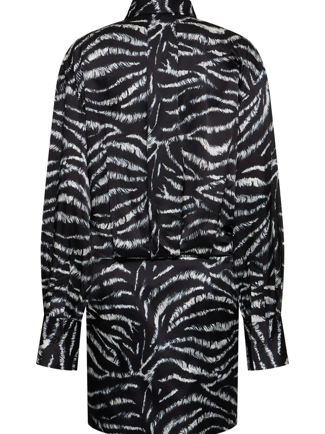 Vestito Silvye in raso con stampa zebra