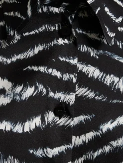 Vestito Silvye in raso con stampa zebra