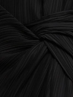 Vestito smanicato con dettaglio arricciato