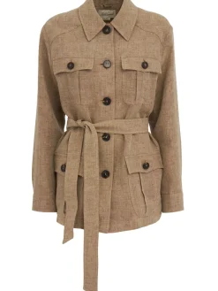 Viadana buttoned linen jacket