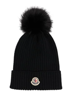 Virgin wool beanie w/ pom pom