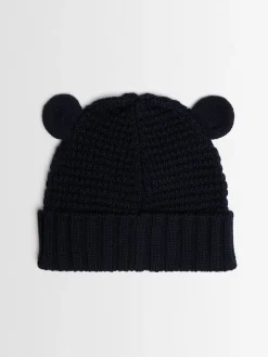 Virgin wool beanie w/ teddy bear ears