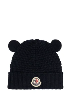 Virgin wool beanie w/ teddy bear ears