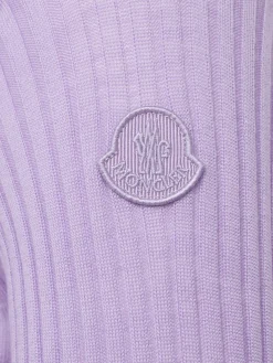 Virgin wool long sleeve polo shirt