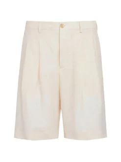 Viscose & linen shorts