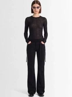 Vive 5-pocket straight cotton pants