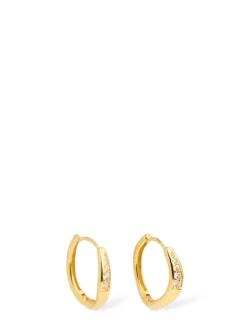 Wave combo large hoop earrings