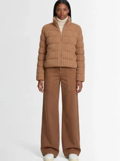 Wool & cashmere down cardigan jacket