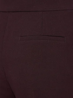 Wool crepe straight pants