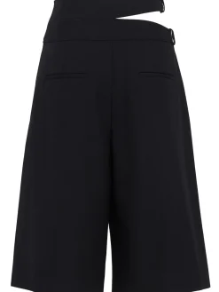 Wool gabardine shorts