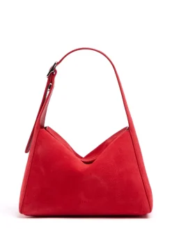 XS Luma suede shoulder bag