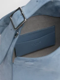 XS Luma suede shoulder bag