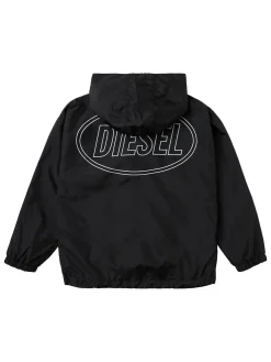 Zip-up cotton hoodie w/logo