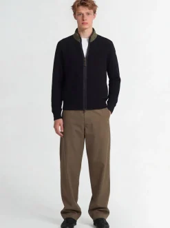 Zip-up cotton track jacket